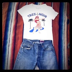 Tres noirs hula girl t shirt